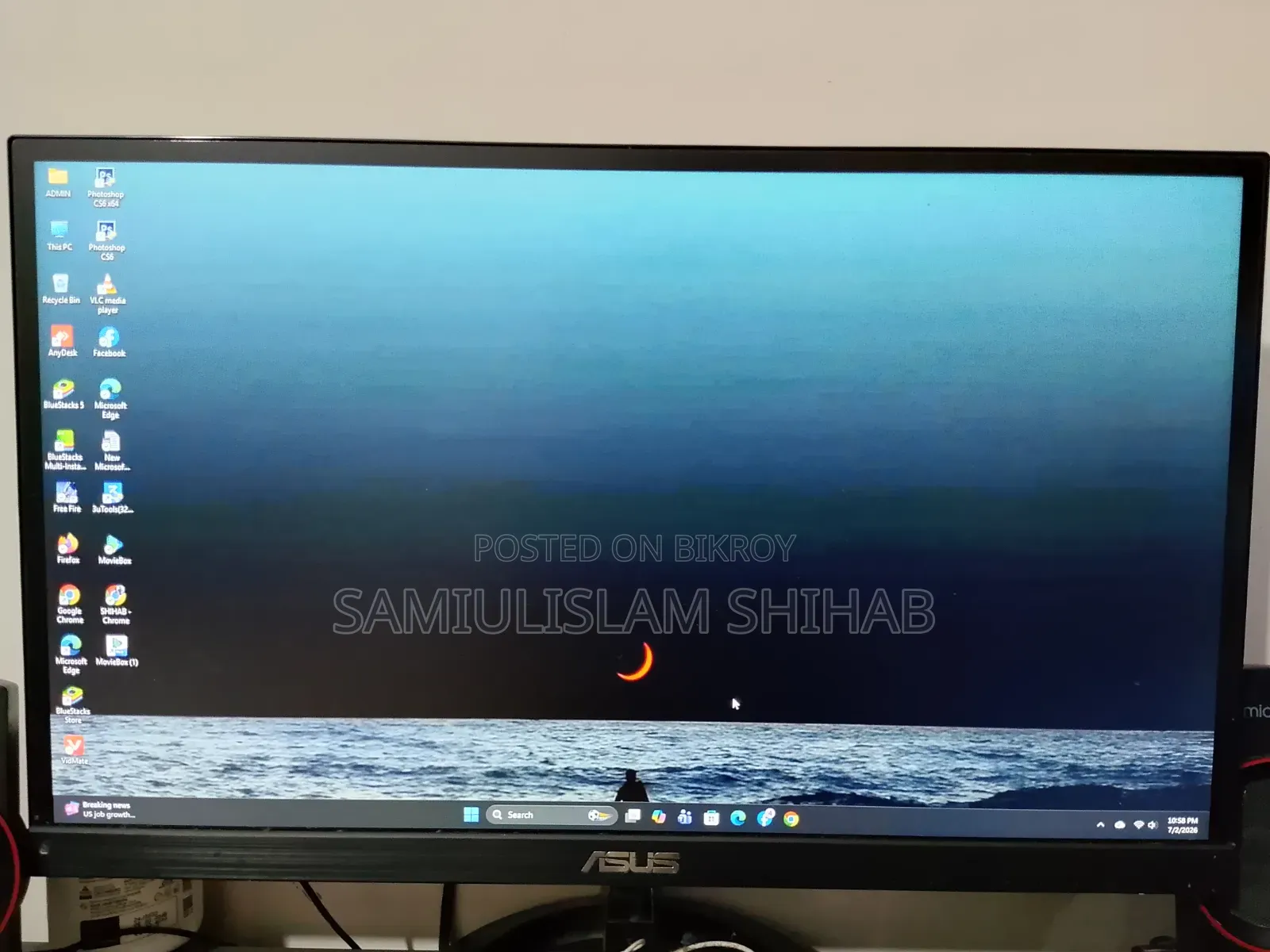 Desktop Computer Asus 16GB AMD Ryzen SSD 256GB