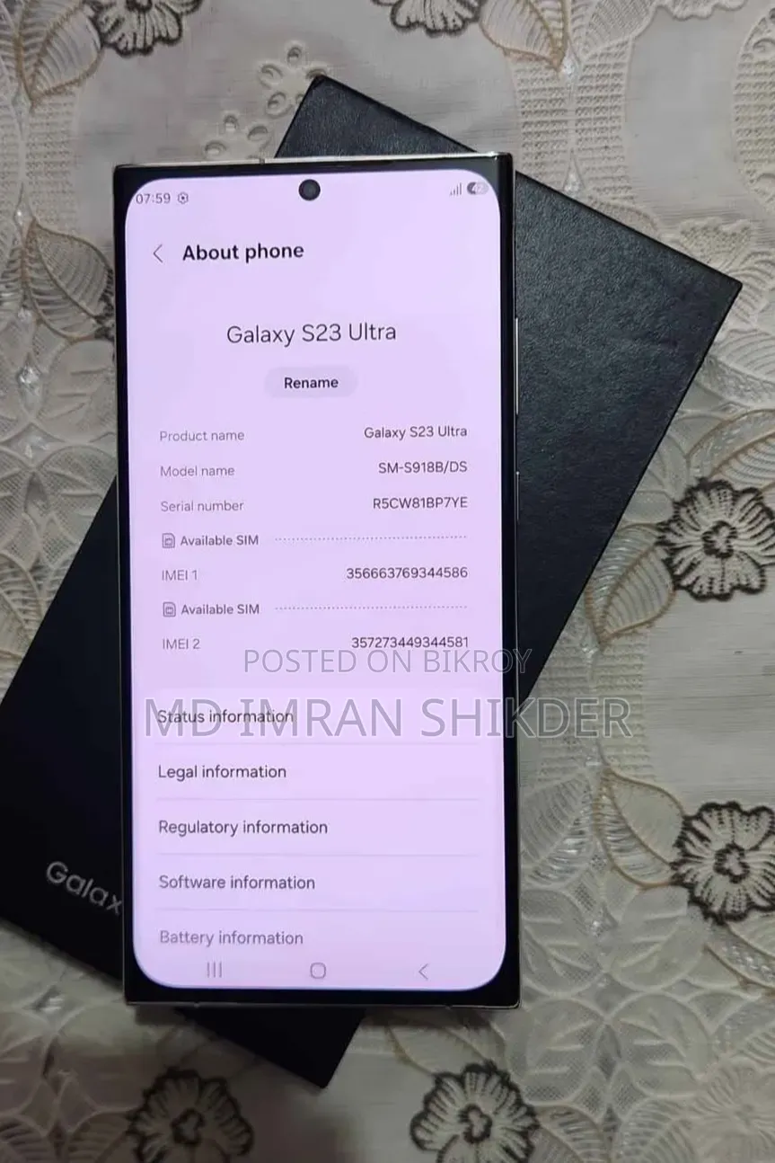 Samsung Galaxy S23 Ultra 256 GB White