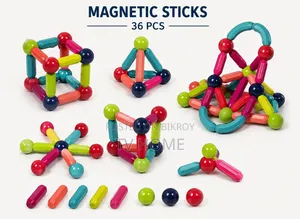 36 Pcs Magnetic Sticks – STEM Educational Toy 🌈 Kids Learning & Play