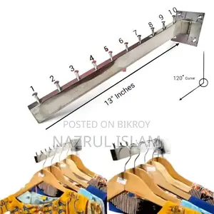 13-inch Premium Showroom Metal Wall Hanger - 10 Hooks