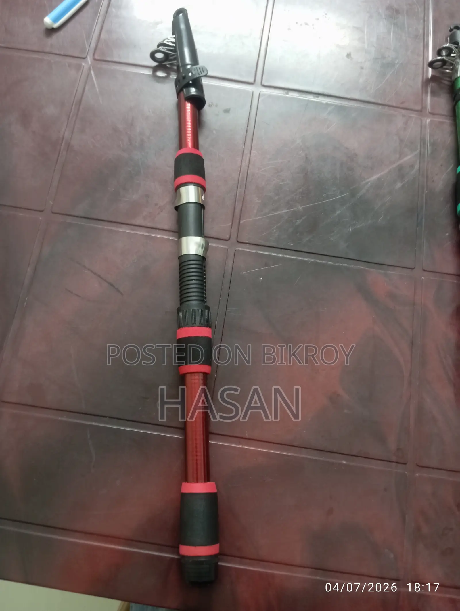 Fishing 6 Feet Rod 1 Piece Maroon Color Available.
