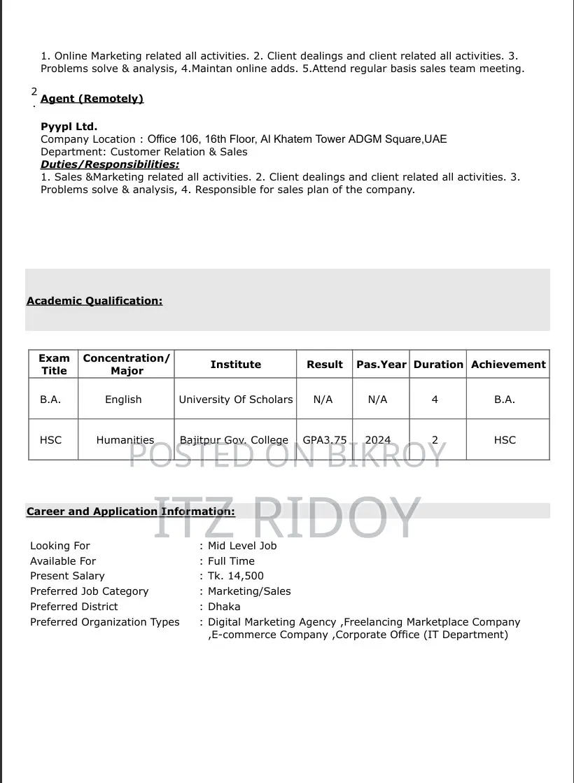 Tele-marketing Executive