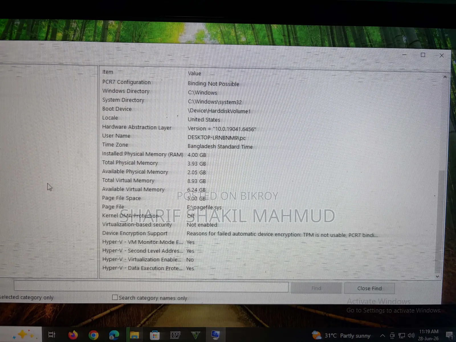 Desktop Computer Asus 4GB Intel Core i3 HDD 1T