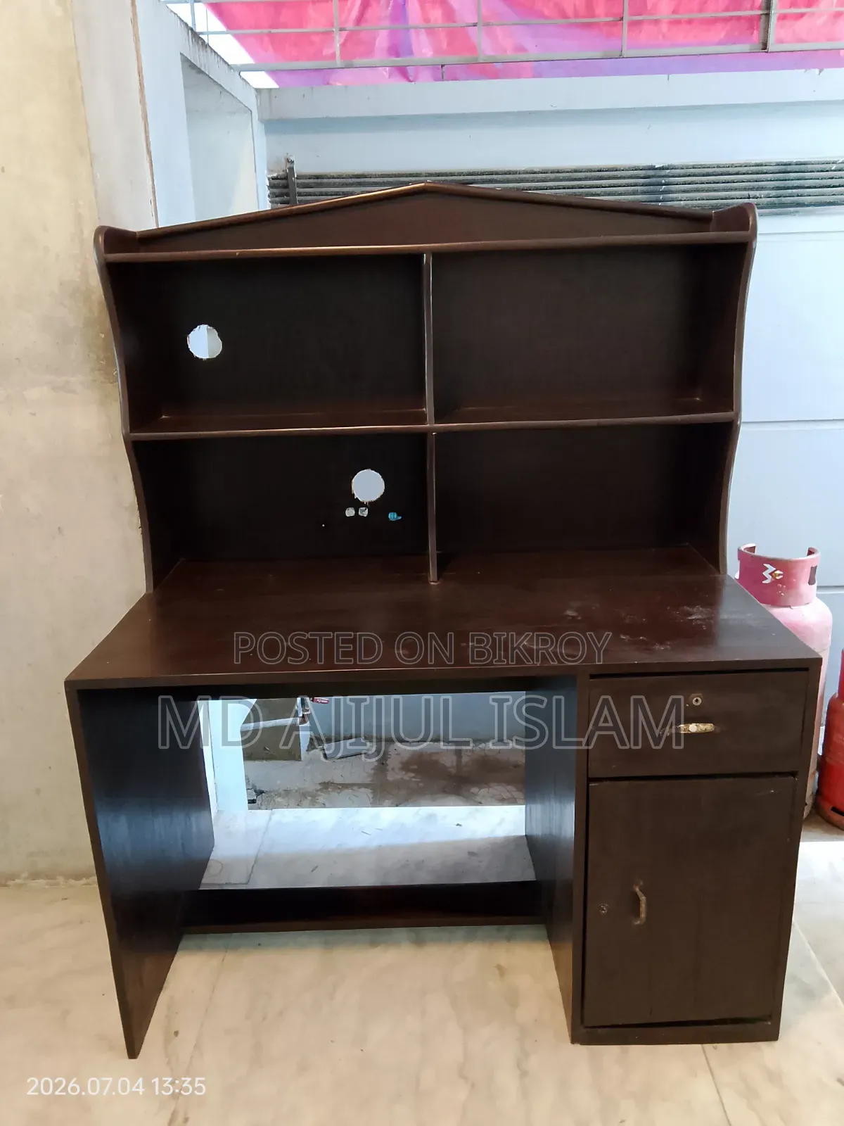 Mahogany Wood Computer and Study Table