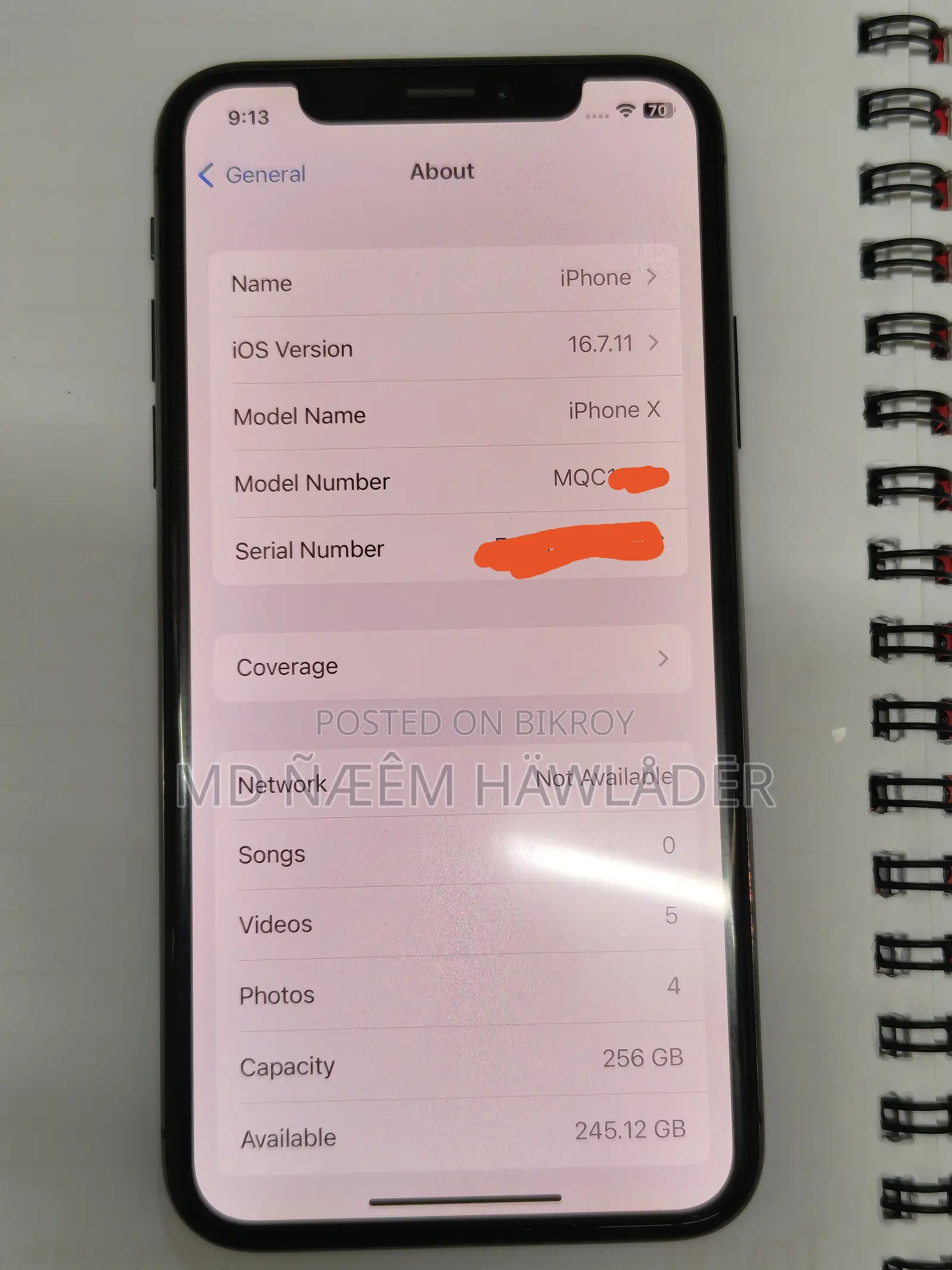 Apple iPhone X 256 GB Black