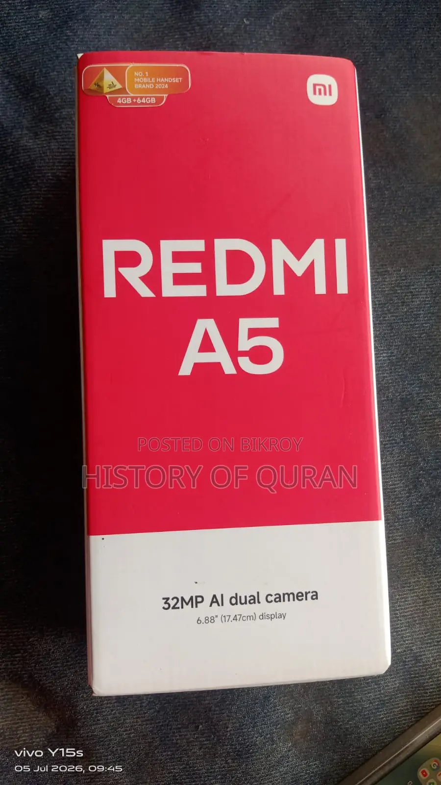 New Xiaomi Redmi A5 4G 64 GB Black