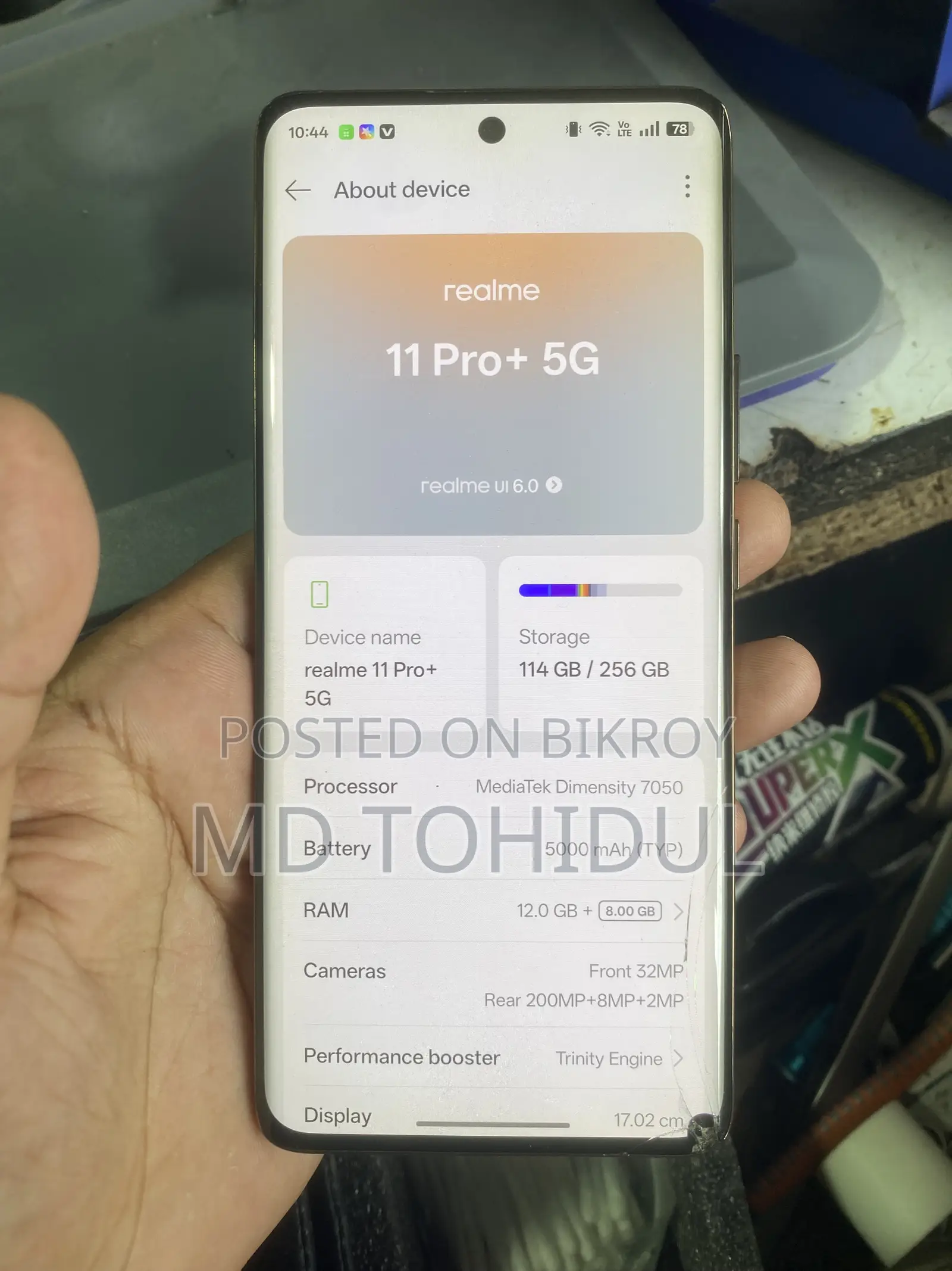 Realme 11 Pro+ 256 GB Rose Gold