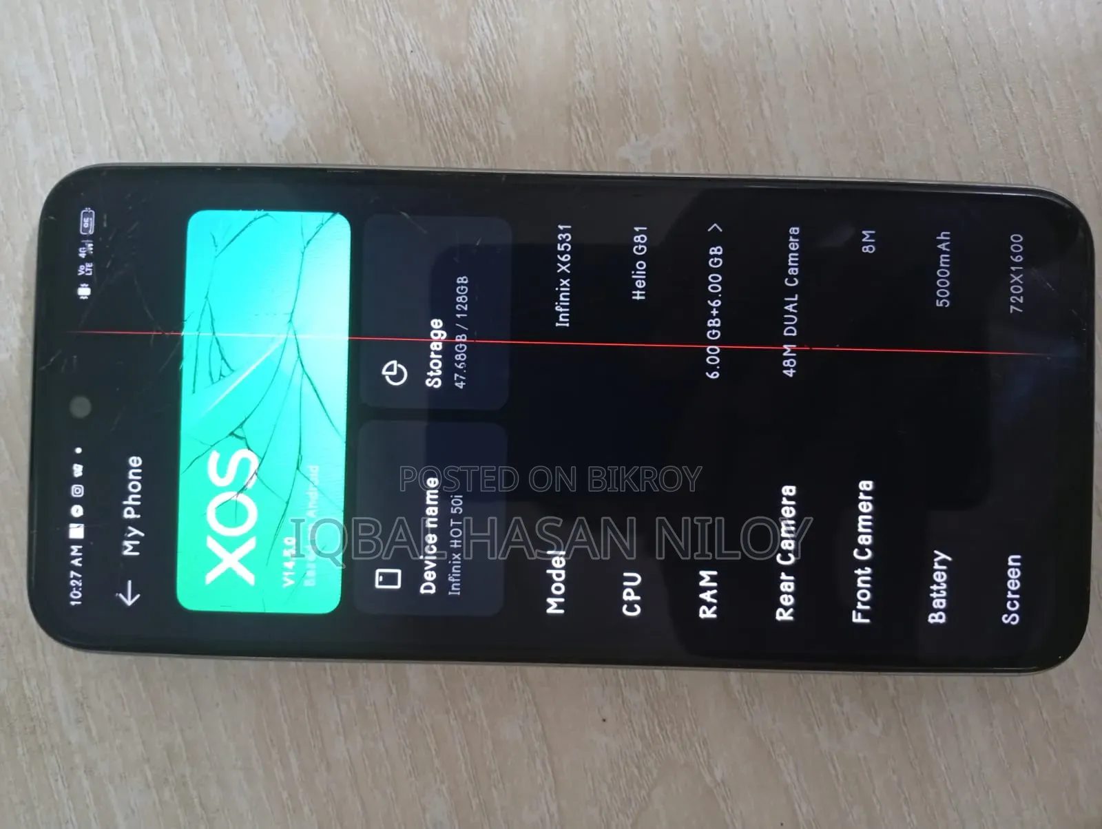Infinix Hot 50i 128 GB Silver