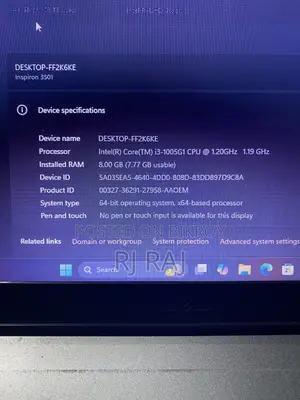Laptop Dell Inspiron 15 8GB Intel Core I3 HDD+SSD 1T