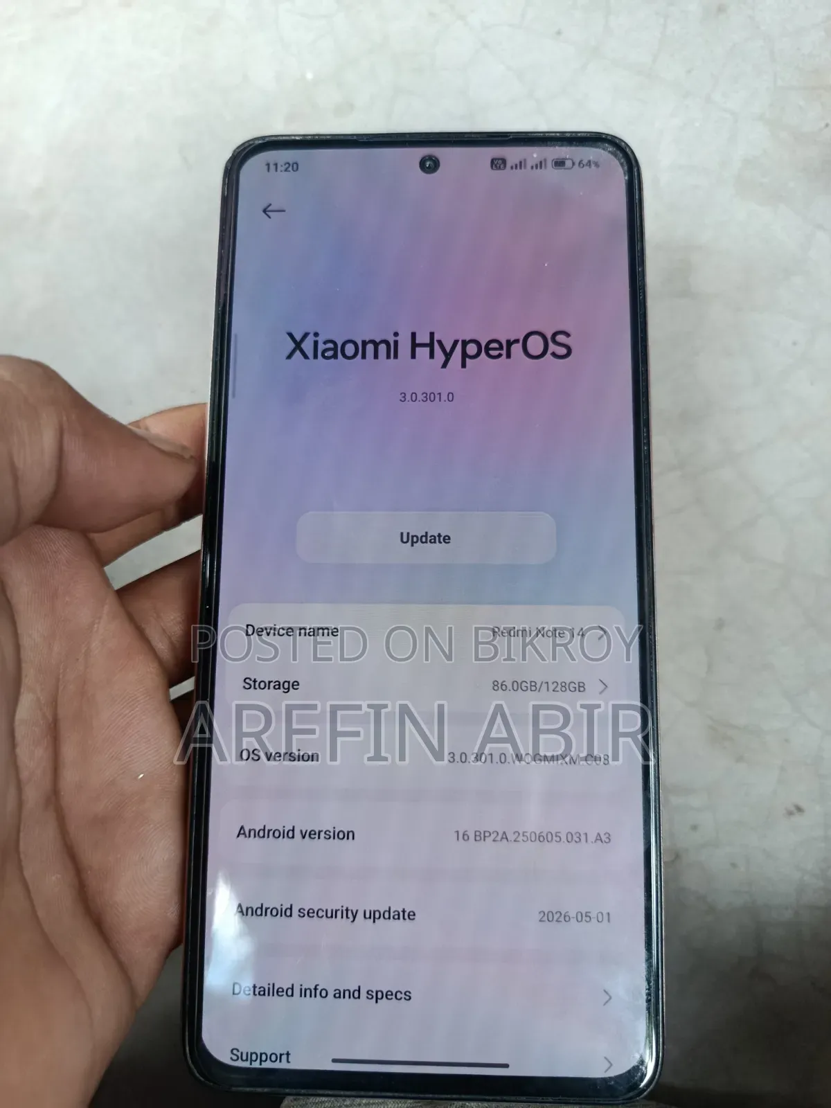 Xiaomi Redmi Note 14 4G 128 GB Gold