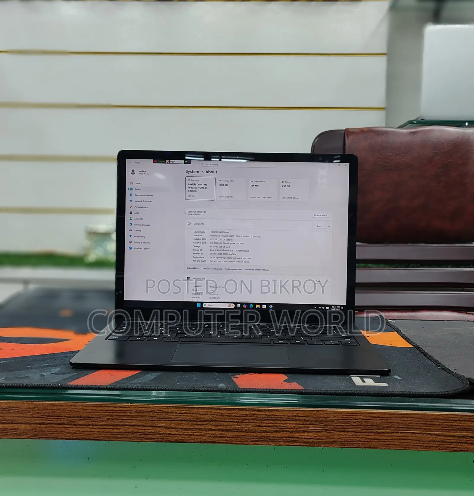 Laptop Microsoft Surface 3 8GB Intel Core I5 SSD 256GB