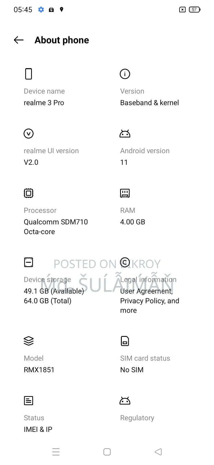 Realme P3 Pro 128 GB Blue