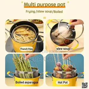 Deep Fryer Pot, 2l Small Deep Fryer With Basket Stainless Steel