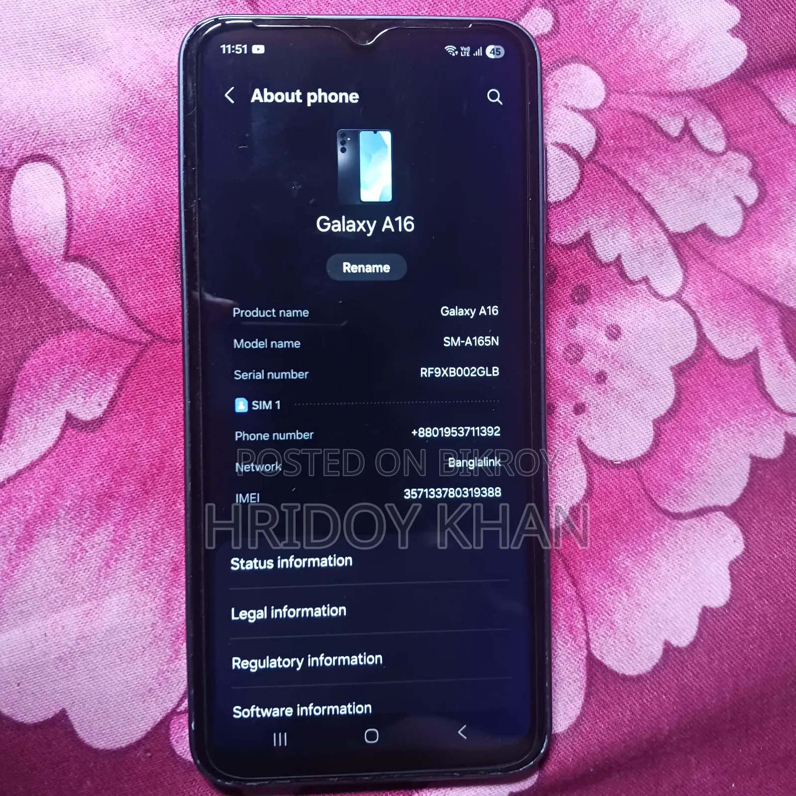 Samsung Galaxy A16 5G 128 GB Black