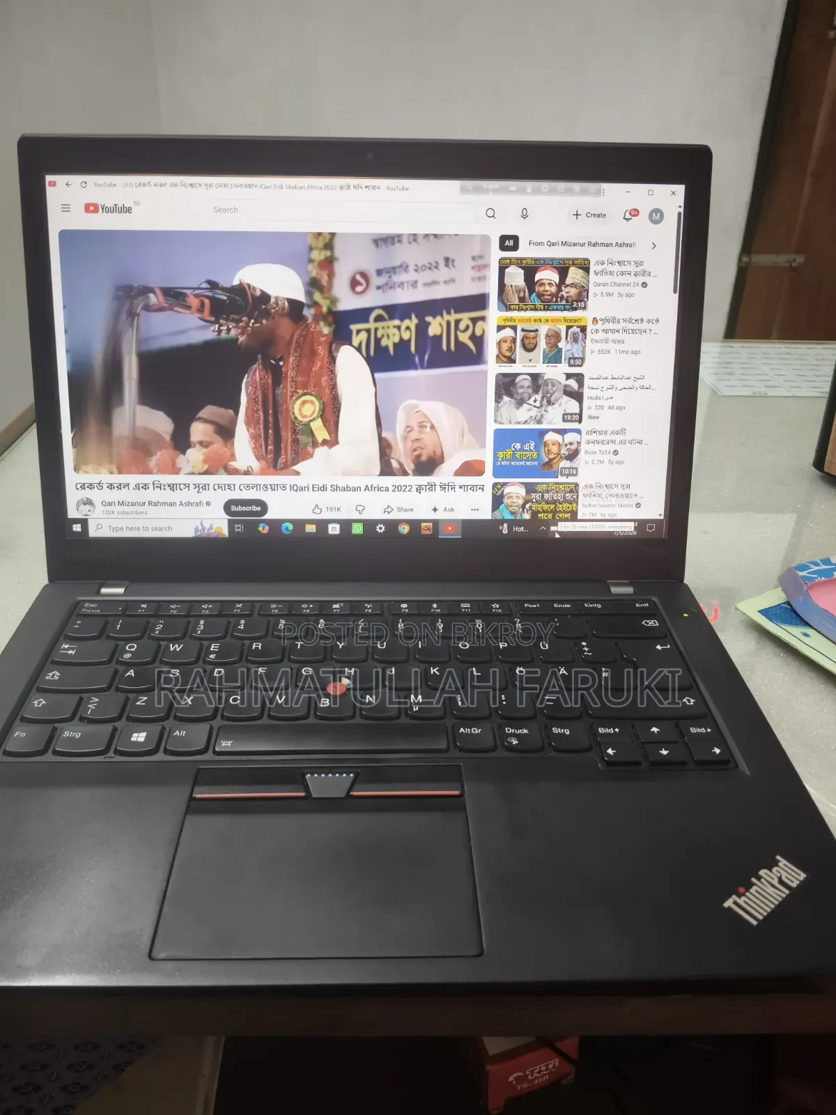 Laptop Lenovo ThinkPad T470s 8GB Intel Core I5 SSD 256GB
