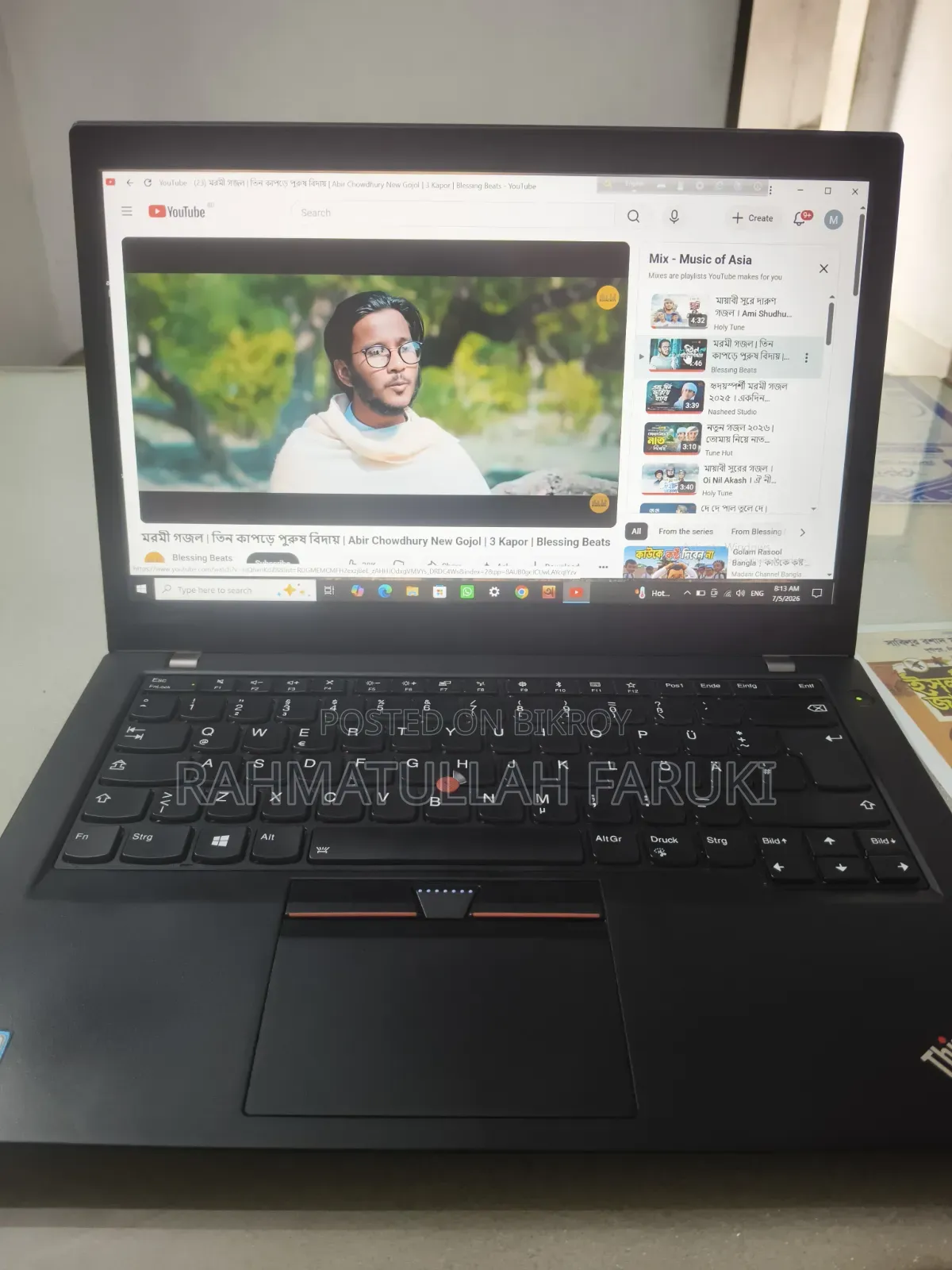 Laptop Lenovo ThinkPad T470s 8GB Intel Core I5 SSD 256GB