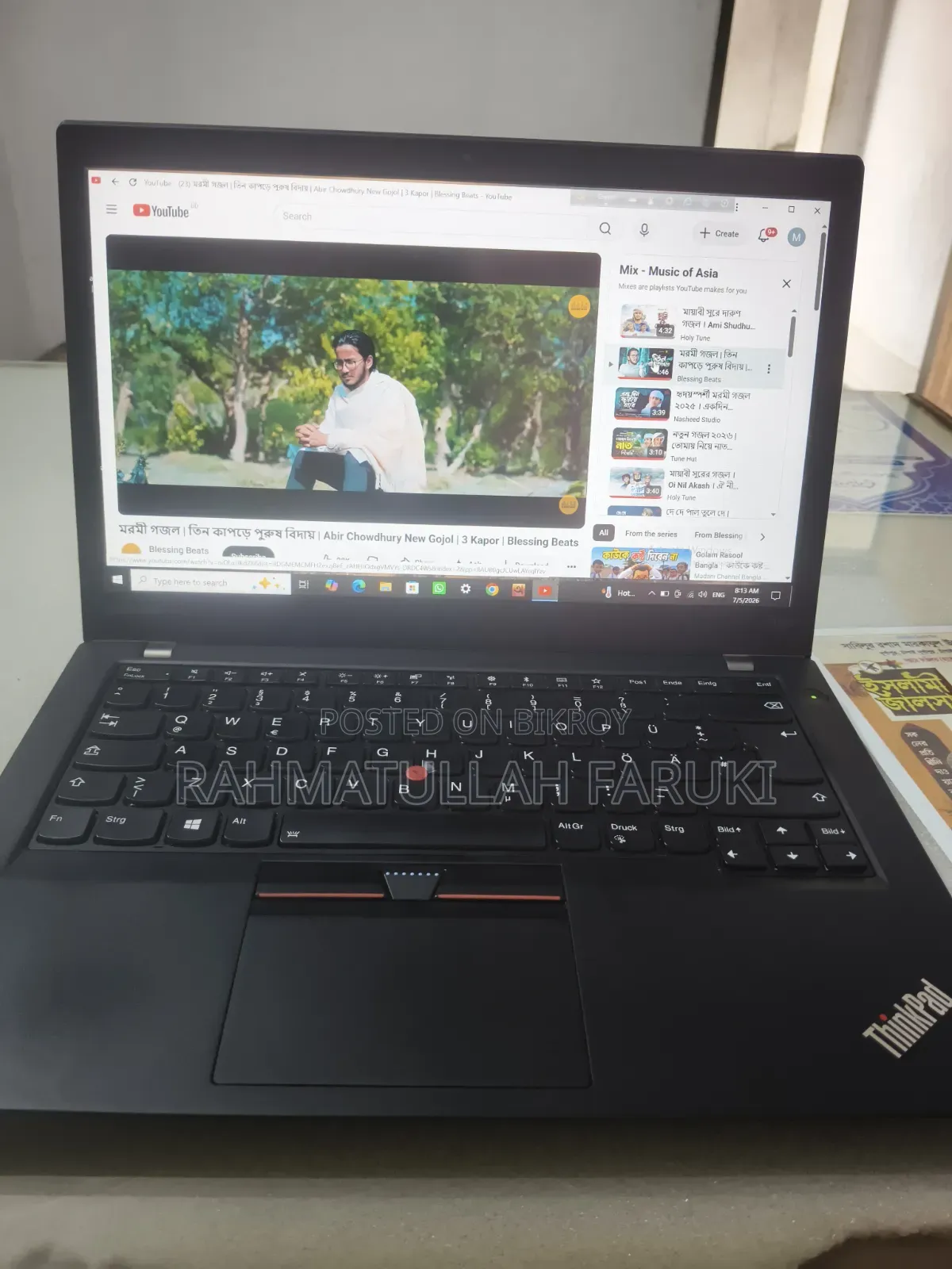 Laptop Lenovo ThinkPad T470s 8GB Intel Core I5 SSD 256GB