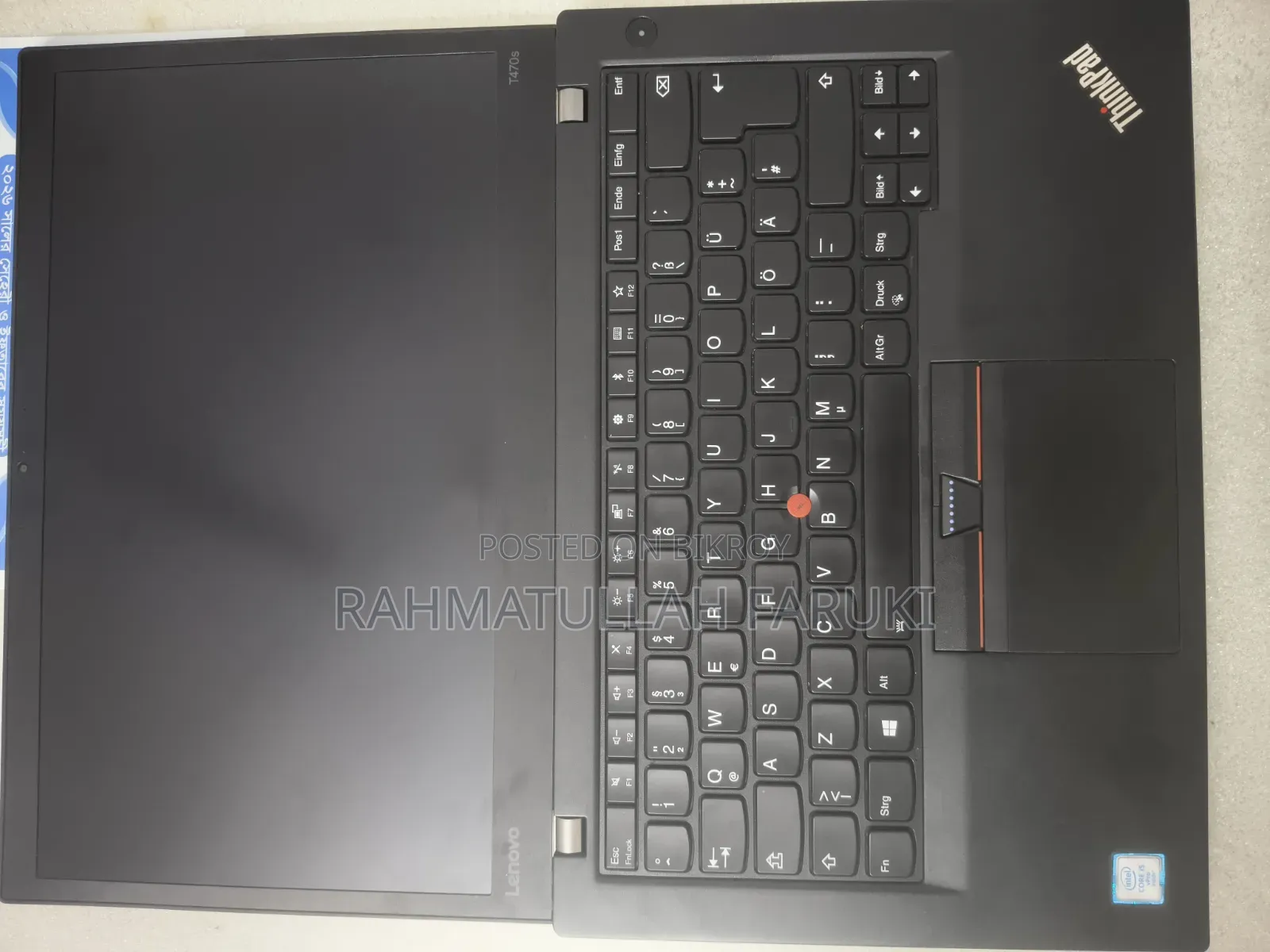 Laptop Lenovo ThinkPad T470s 8GB Intel Core I5 SSD 256GB