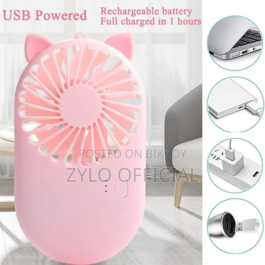 Portable Usb Rechargeable Mini Handheld Fan With Stand |