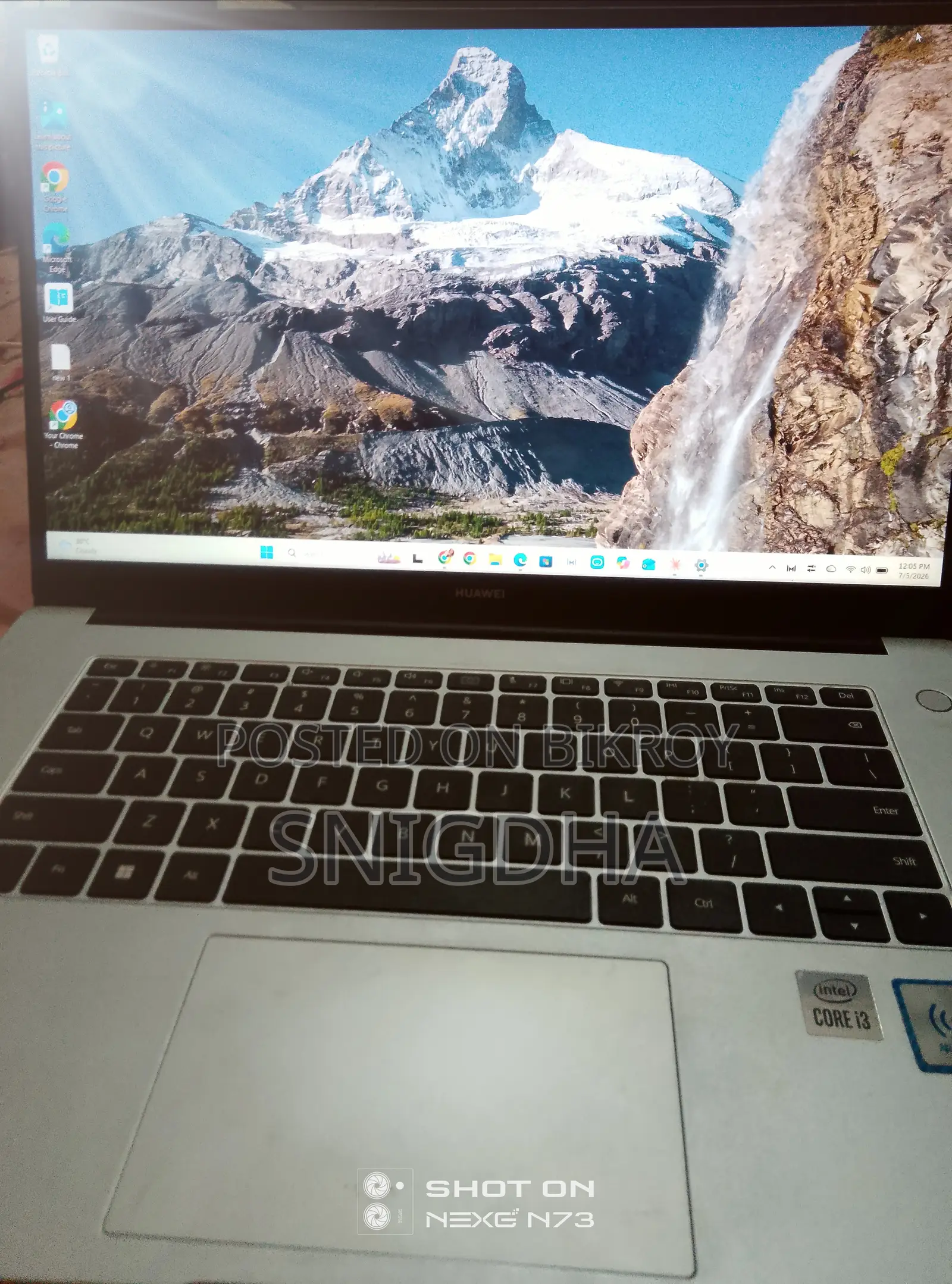 Laptop Huawei Matebook D 15 8GB Intel Core I3 HDD+SSD 250GB