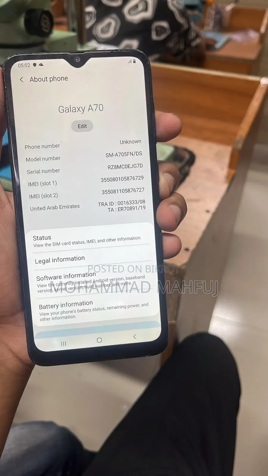 Samsung Galaxy A70 128 GB Black