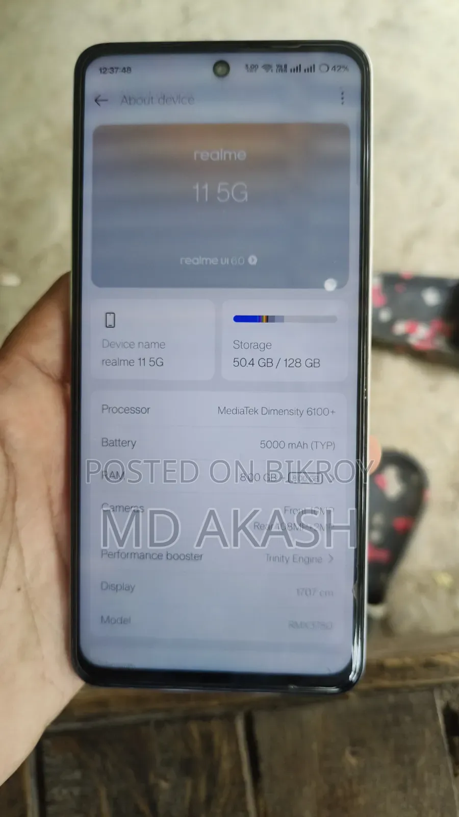 Realme 11 5G 256 GB Blue