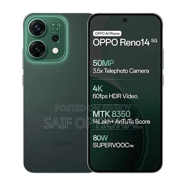 New Oppo Reno14 256 GB Green