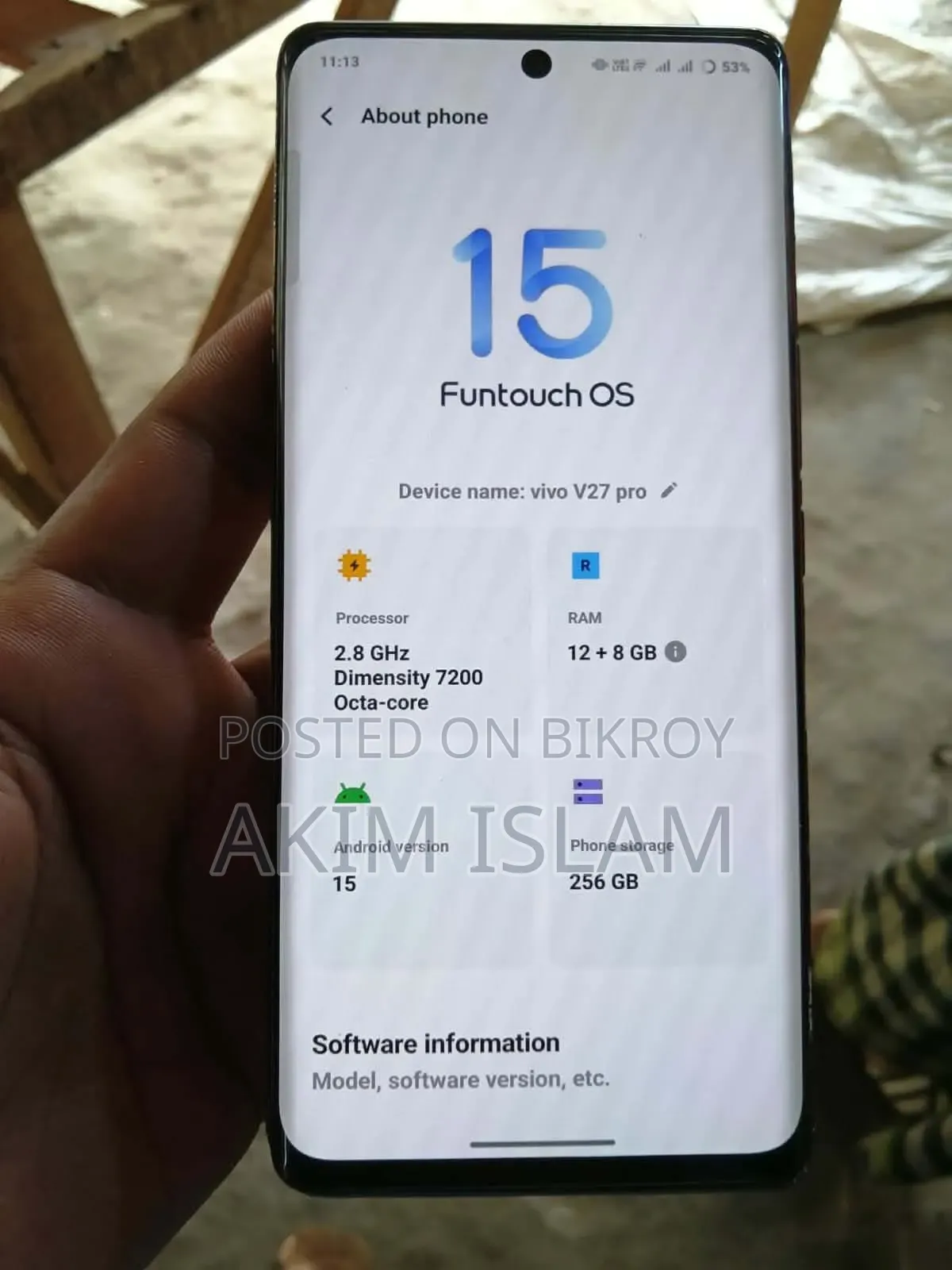 Vivo V27 Pro 256 GB Silver