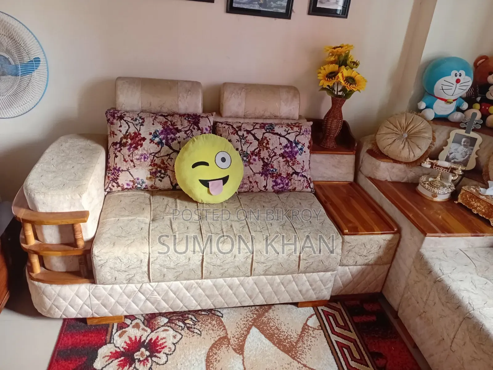 Teak Wood Corner Sofa