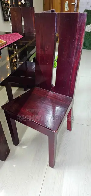 Mahogany Wood Dining Table with 4 Chairs