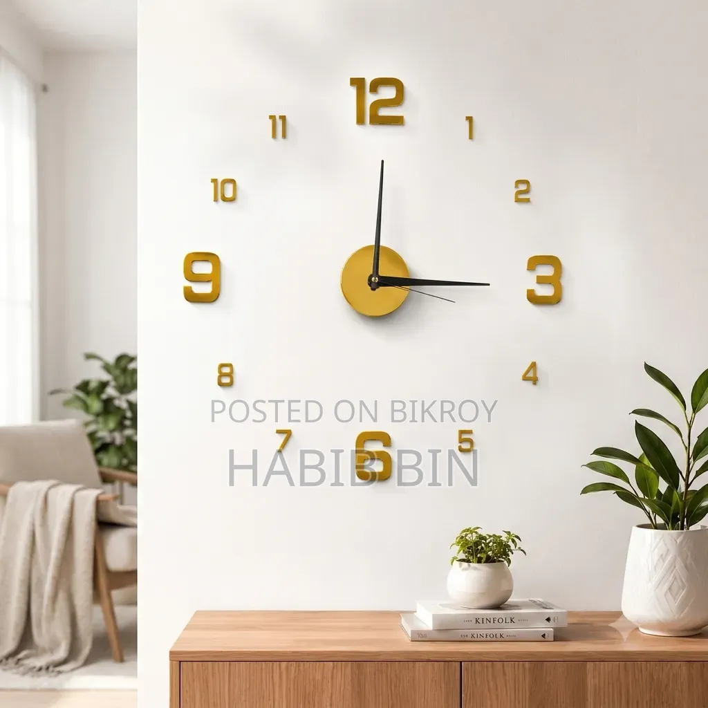 Premium 3D DIY Frameless Wall Clock