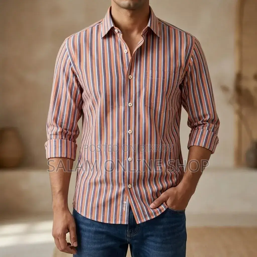 Men’s Long Sleeve Striped Shirt