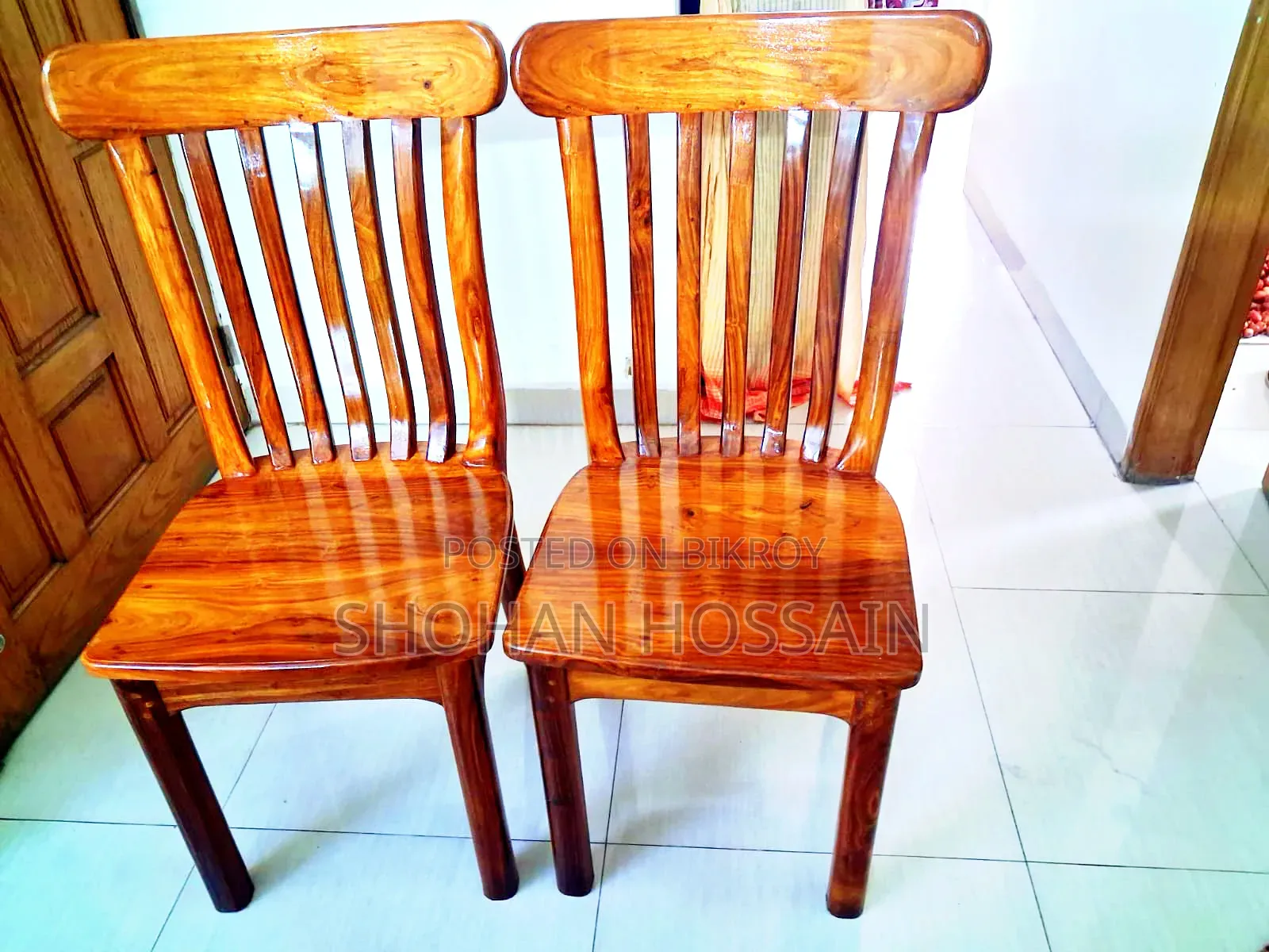 2 new premium quality wooden chairs. Sturdy, comfortable, and durable