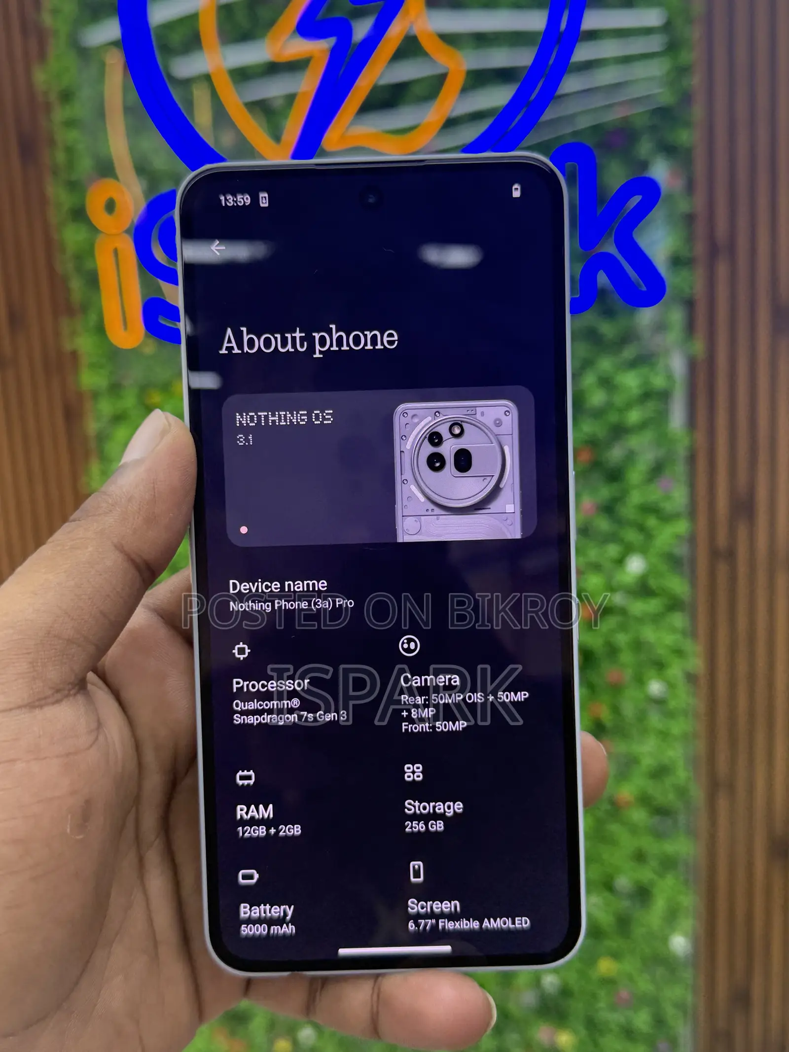 Nothing Phone 3a Pro 256 GB Gray