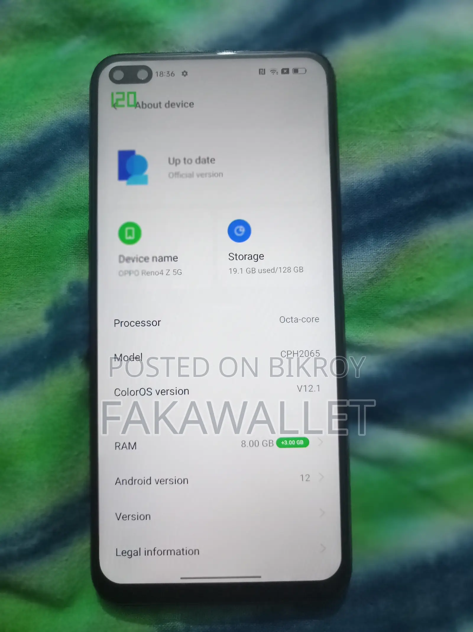 Oppo Reno4 Z 5G ১২৮ জিবি নীল