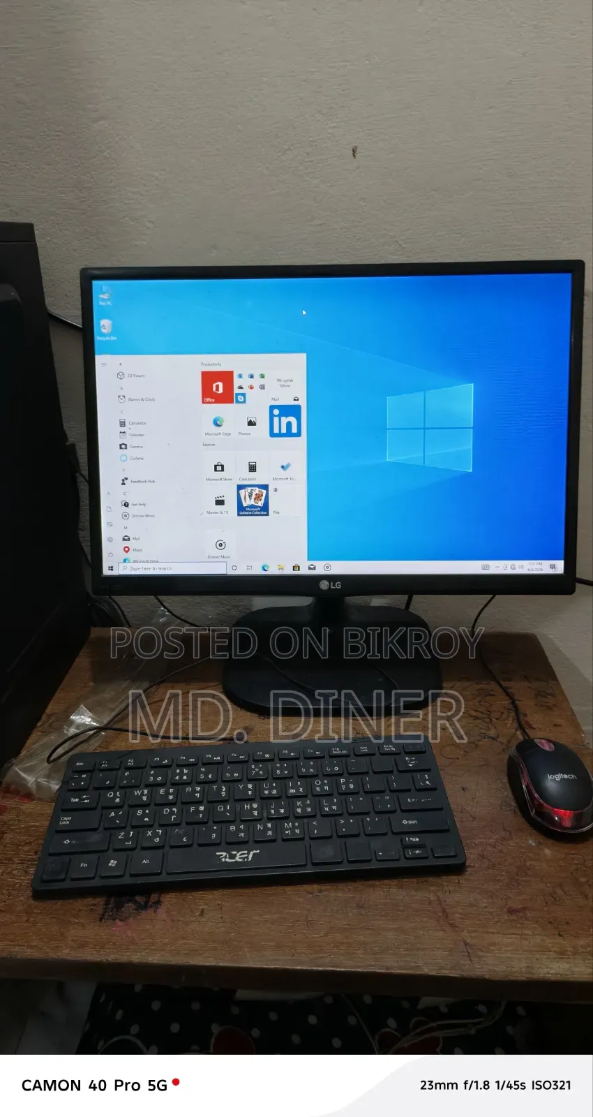 Desktop Computer 4GB Intel Core i3 SSD 128GB