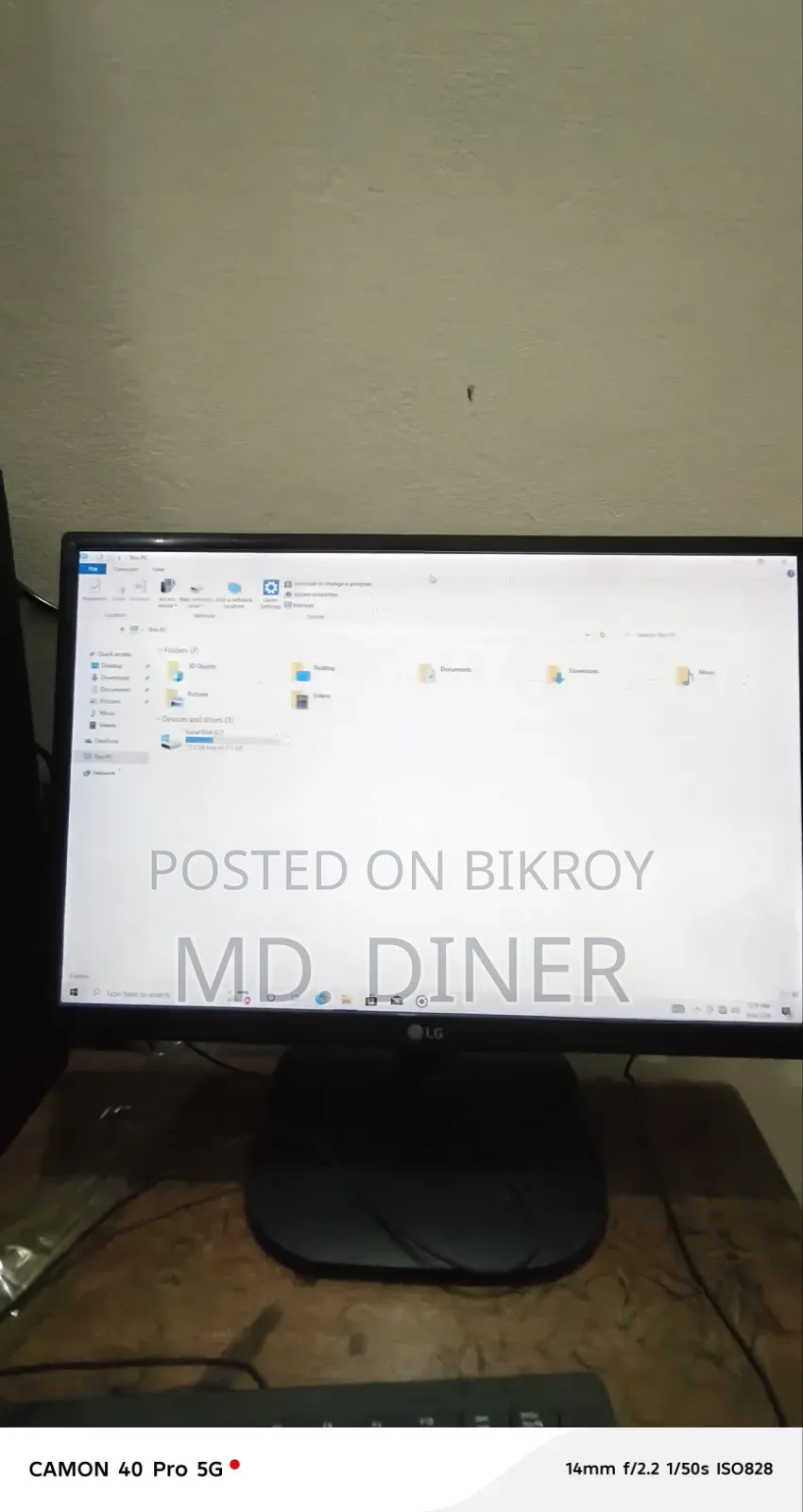 Desktop Computer 4GB Intel Core i3 SSD 128GB