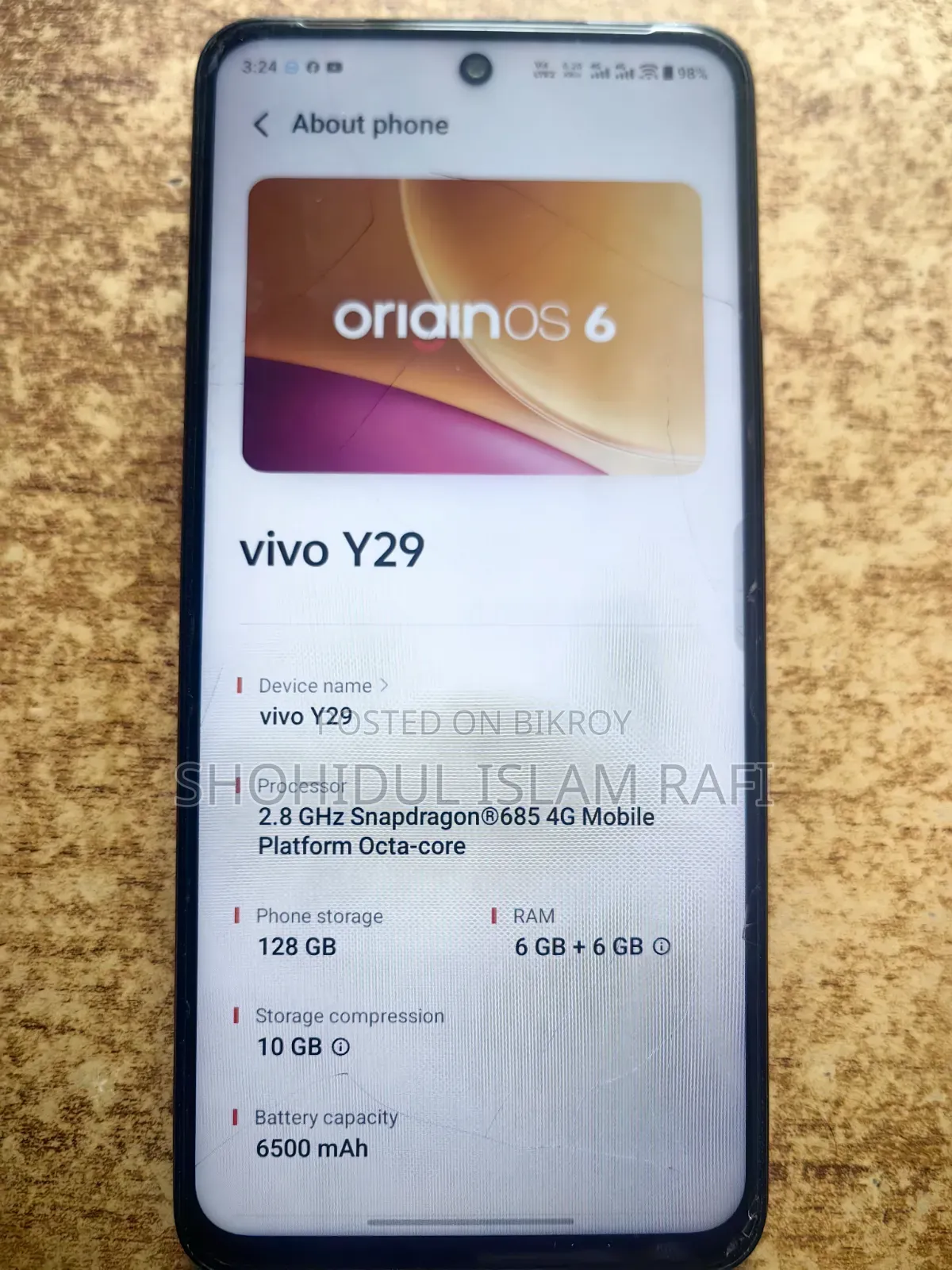 Vivo Y29 4G 128 GB Black