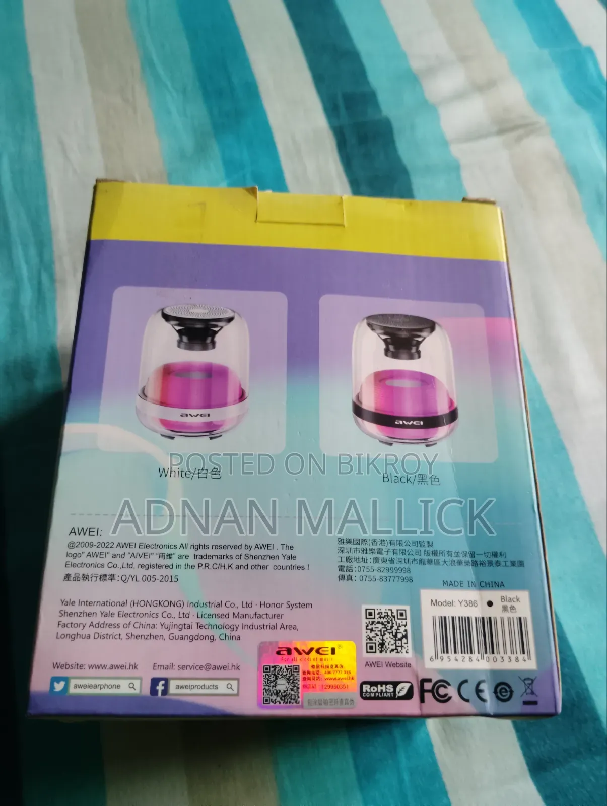 Awei Y386 Rgb Wireless Speaker