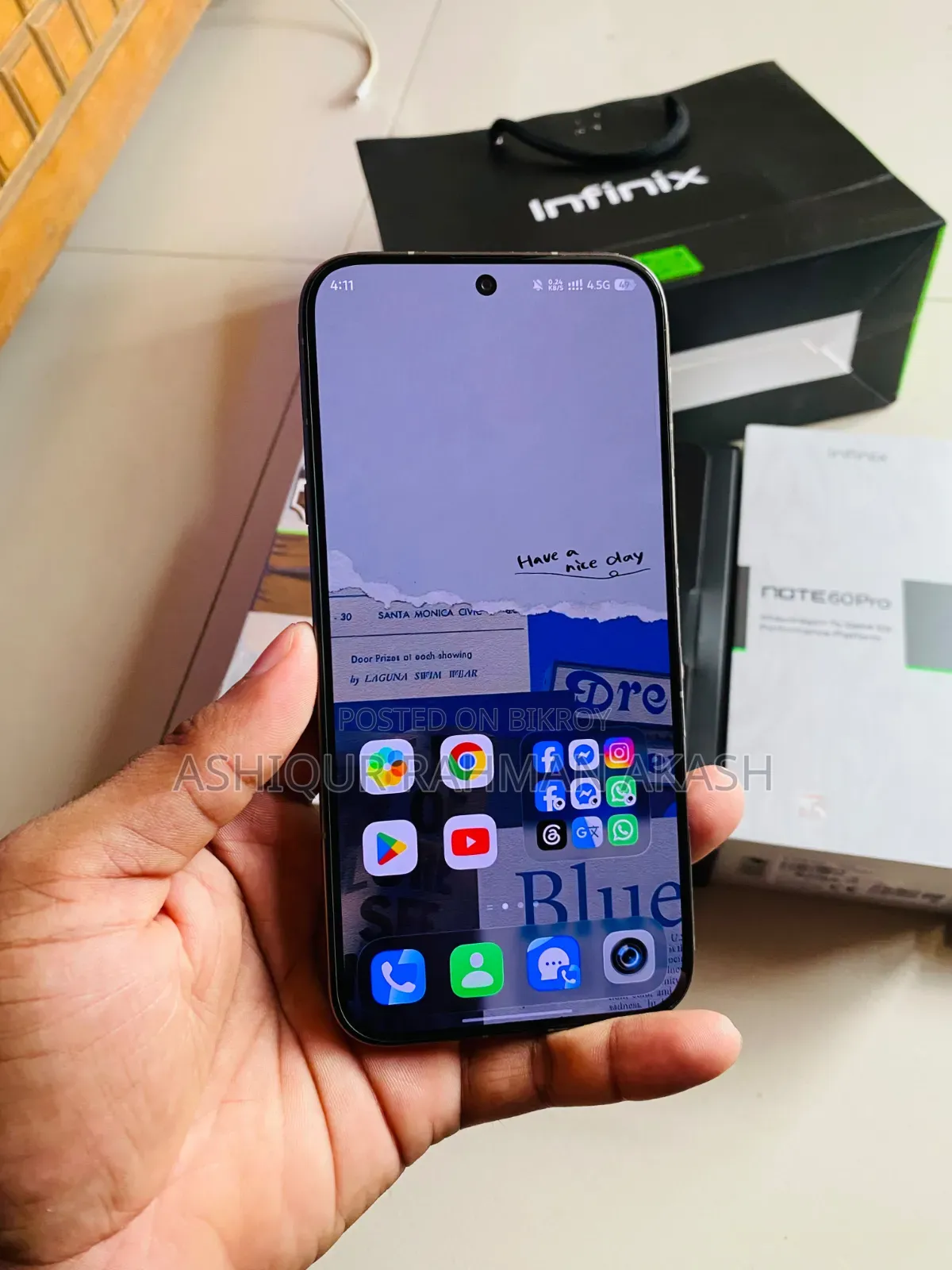 New Infinix Hot 60 Pro+ 256 GB Gray