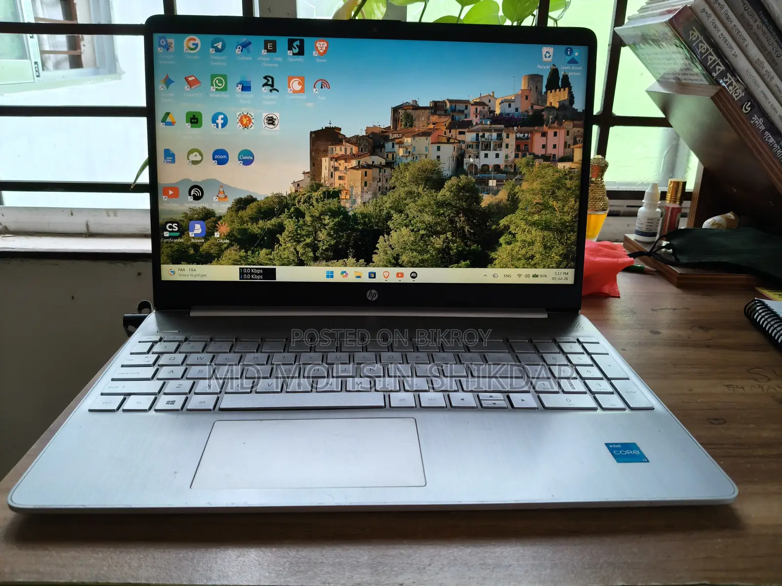 Laptop HP 15s 8GB Intel Core i3 SSD 256GB