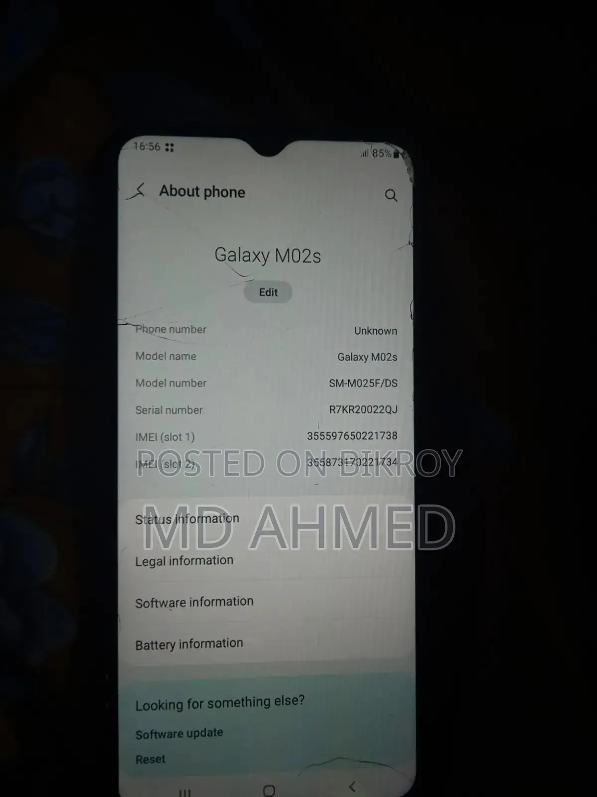 Samsung Galaxy M02s 64 GB Blue