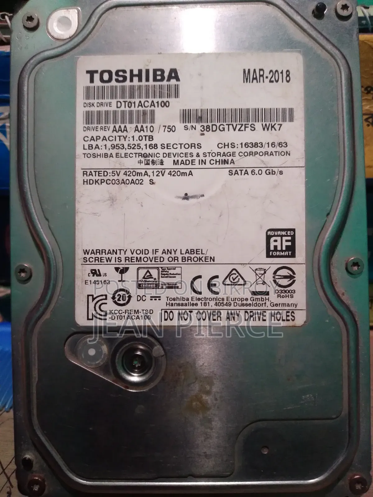 Toshiba 1TB Desktop Hard Disk