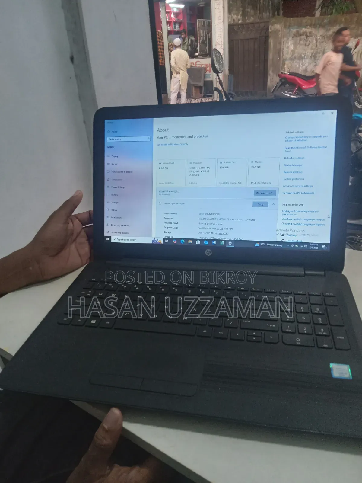 Laptop HP 15S 8GB Intel Core I5 SSD 256GB