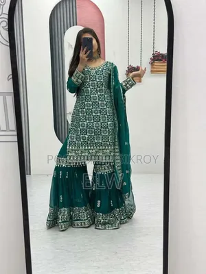 Pakistani Inspired Gharara Three-Piece Set Collection