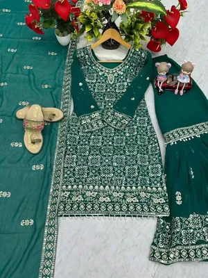 Pakistani Inspired Gharara Three-Piece Set Collection