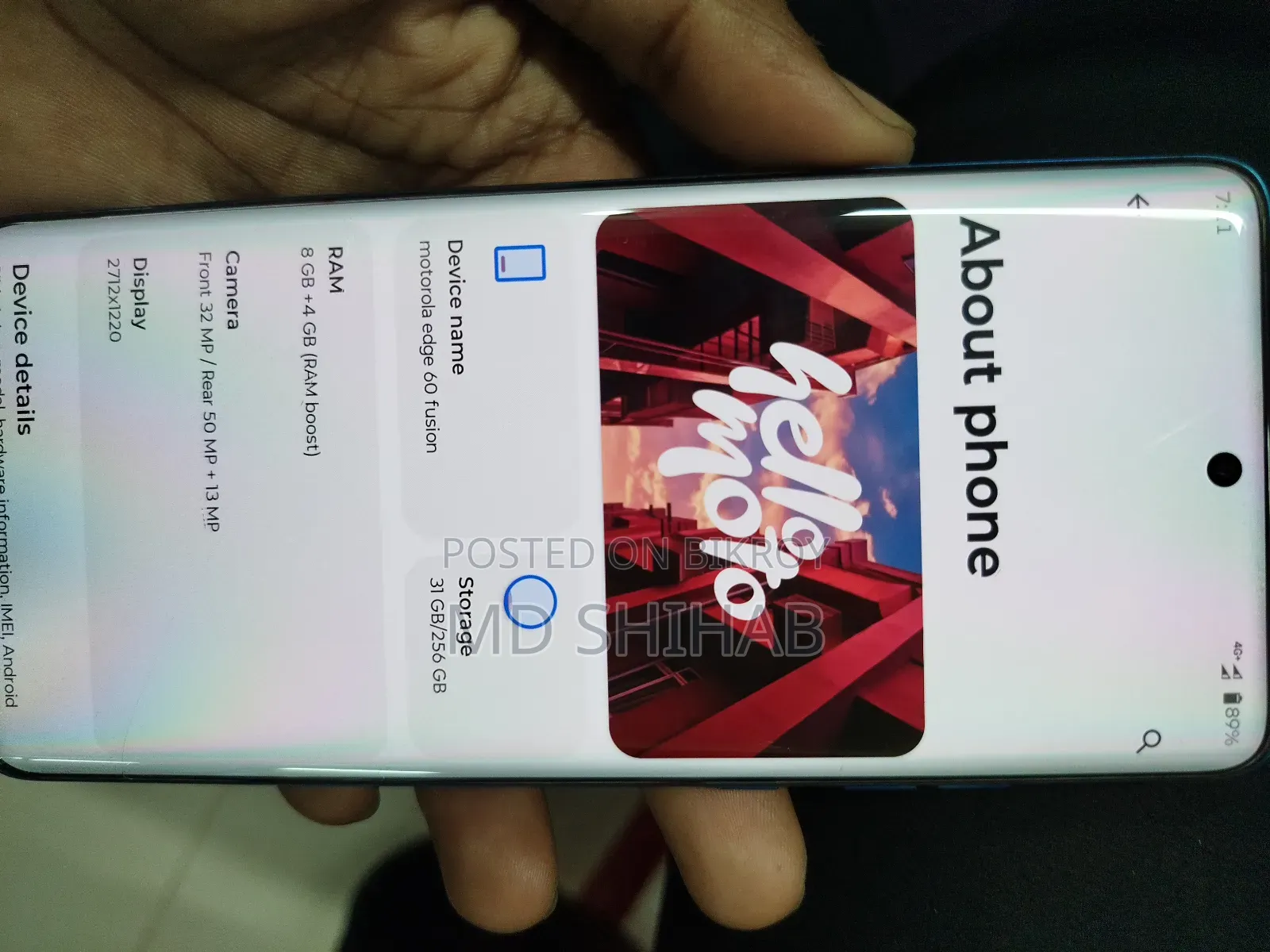 Motorola Edge 60 Fusion 256 GB Blue