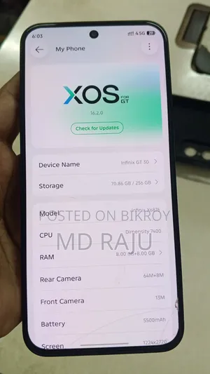 Infinix GT 30 5G 256 GB Blue