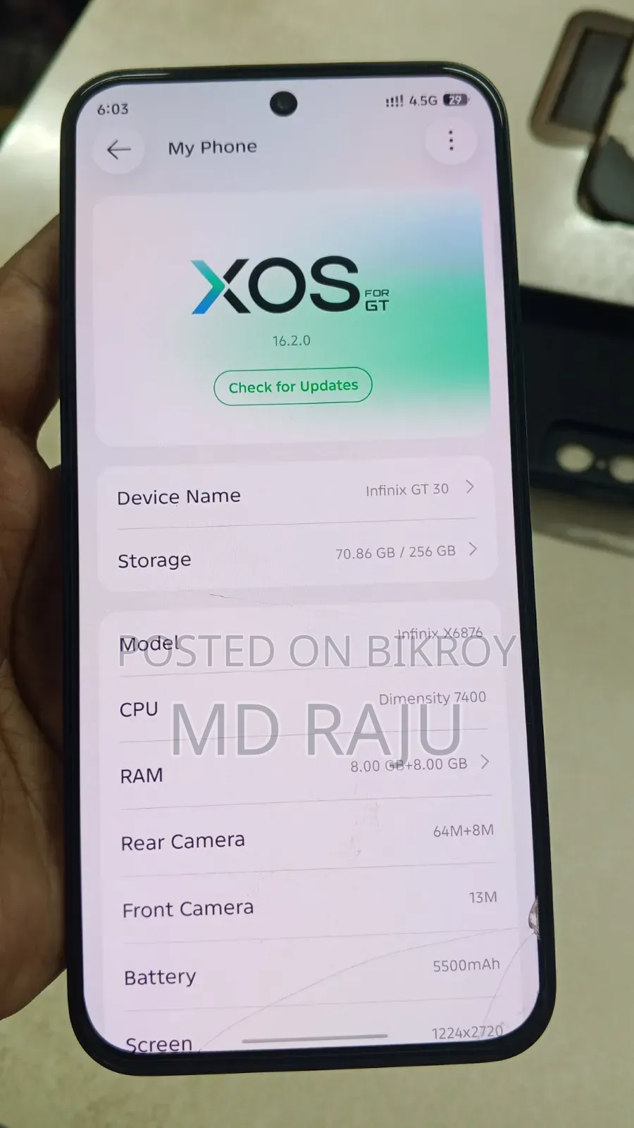 Infinix GT 30 5G 256 GB Blue