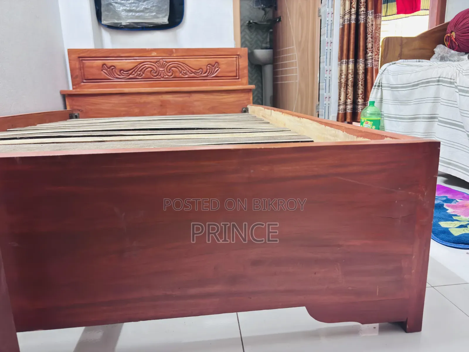 Semi-box bed. 4 feet by 7 feet. Garjan wood bed. 1.5 inches thick.